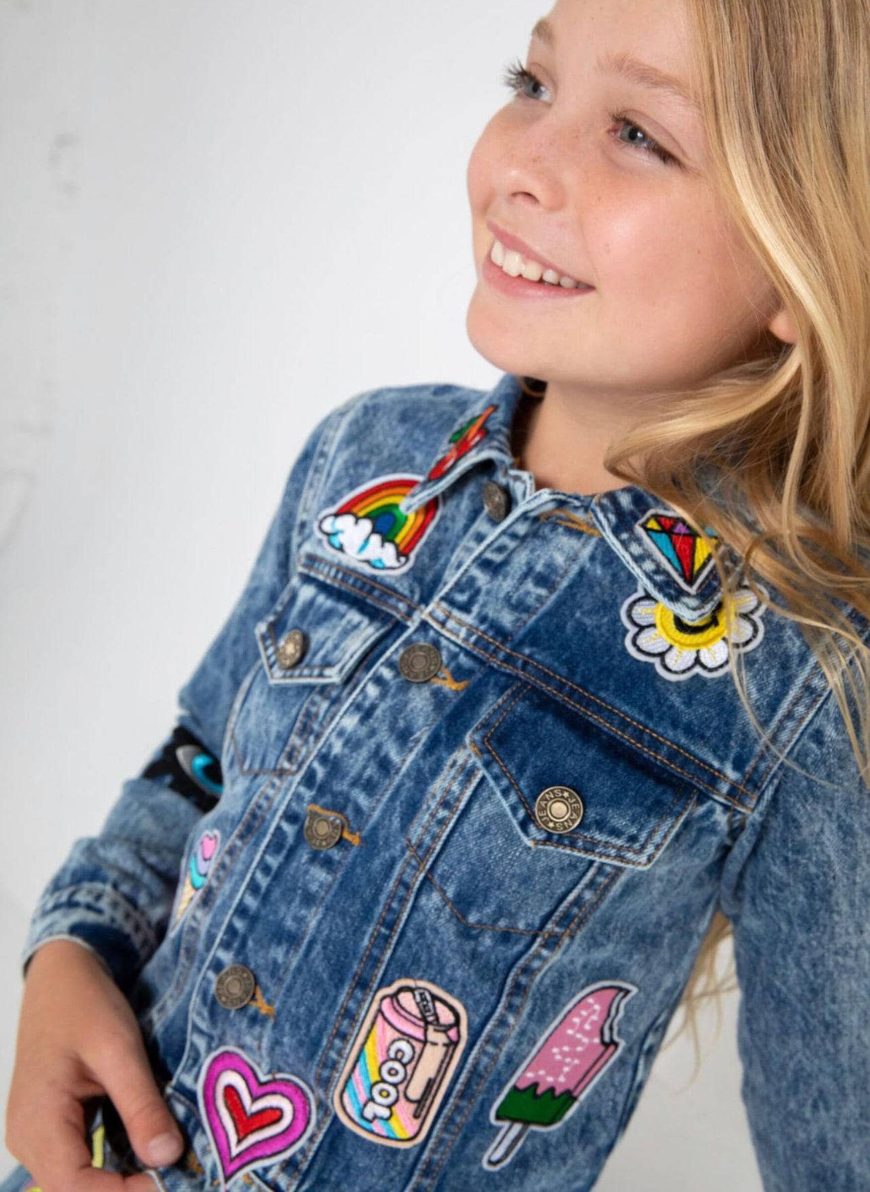 All About The Patch Crop Denim Jacket from Anderson Parker