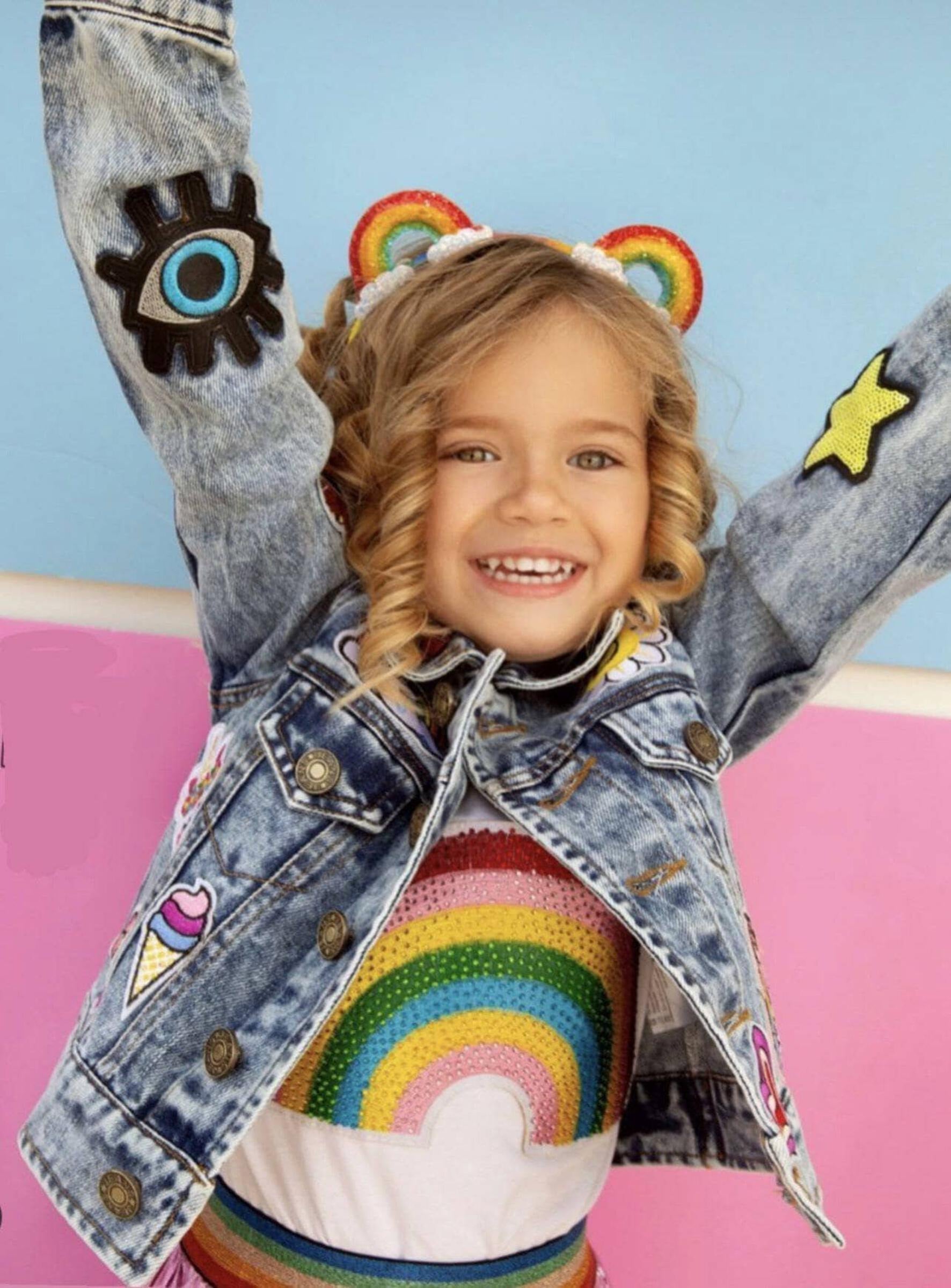 All About The Patch Crop Denim Jacket from Anderson Parker