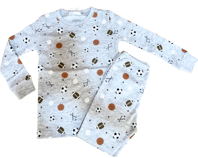All Star Winter Sports Pajama Set - Grey from Anderson Parker