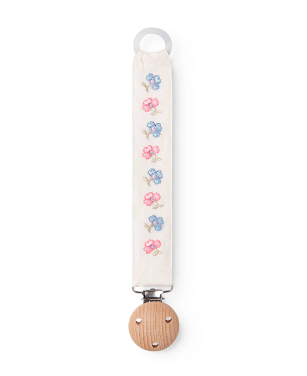 Alo Embroidery - Pacifier Cord - Mini Flower Emb from Anderson Parker