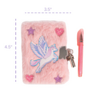 Amazing Alicorn Mini Furry Journal with Pen, Lock & 2 Keys from Anderson Parker
