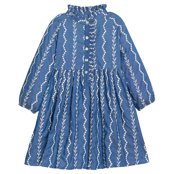 Amelia Dress - Chamonix Chambray Embroidery from Anderson Parker