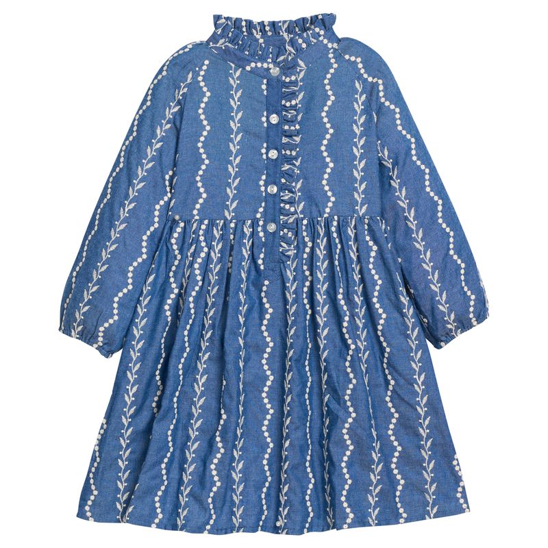 Amelia Dress - Chamonix Chambray Embroidery from Anderson Parker