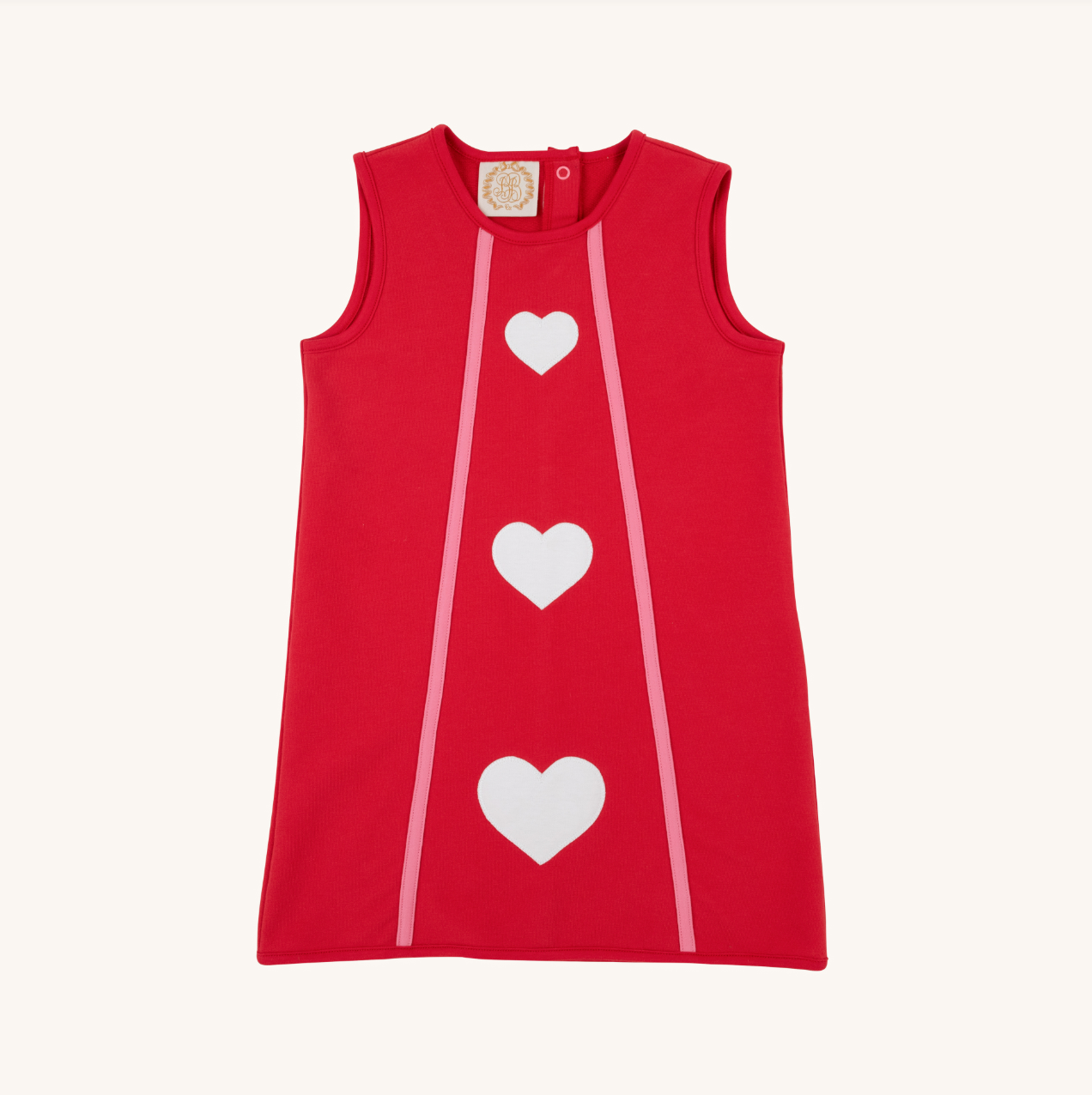 Annie Apron Dress - Richmond Red/Worth Ave White/Hearts from Anderson Parker