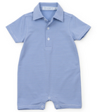 Austin Boys' Polo Shortall - Blue Stripes from Anderson Parker