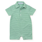 Austin Boys' Polo Shortall - Green Stripe from Anderson Parker