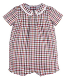 Autumn Cider Checks Romper with Collar from Anderson Parker