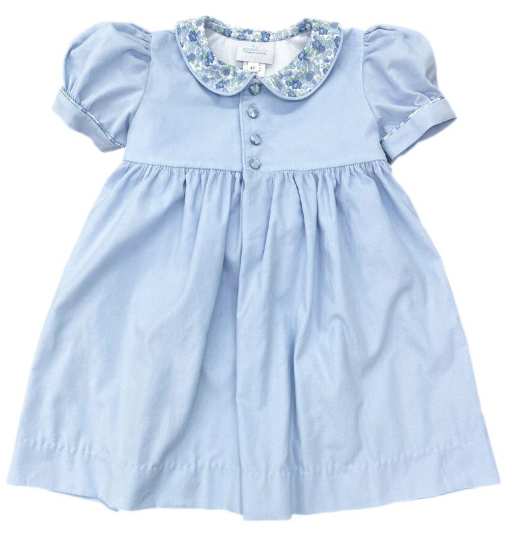 Ava Cord Dress - Ava Blue Floral from Anderson Parker