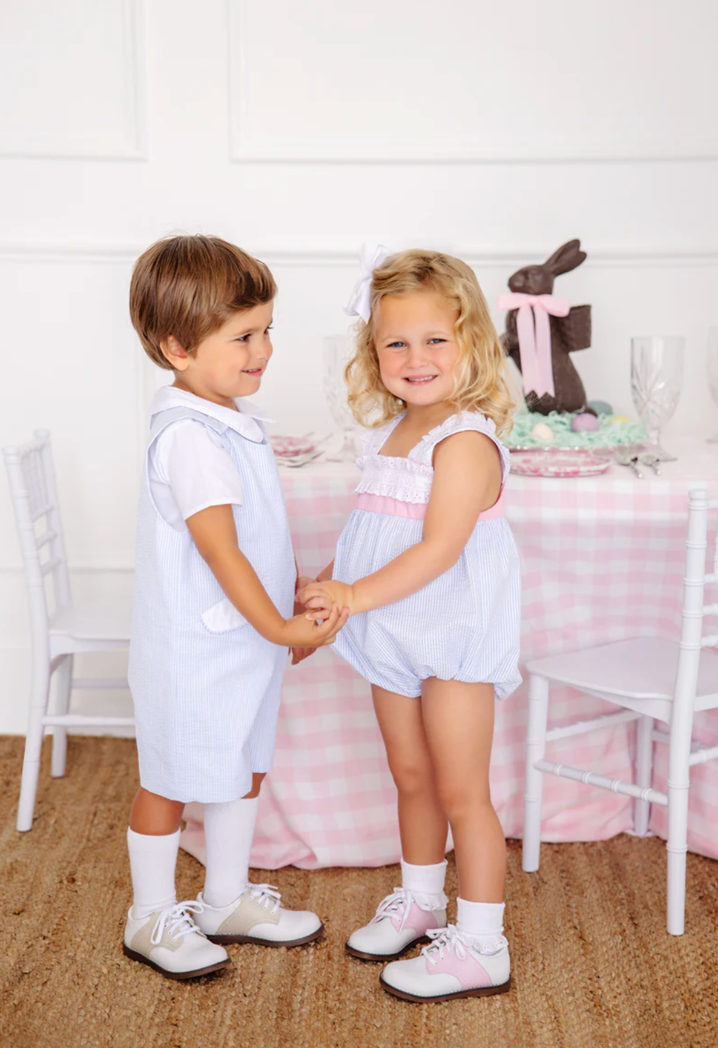 Babs Bubble - Breakers Blue Seersucker with Sandpearl Pink from Anderson Parker