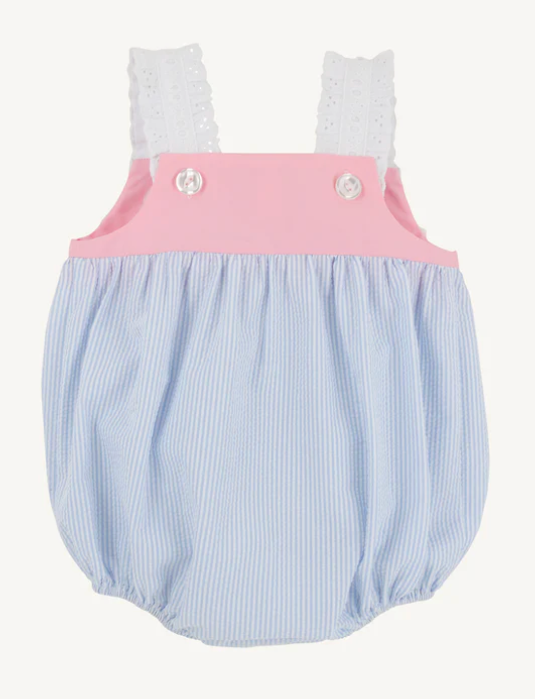Babs Bubble - Breakers Blue Seersucker with Sandpearl Pink from Anderson Parker