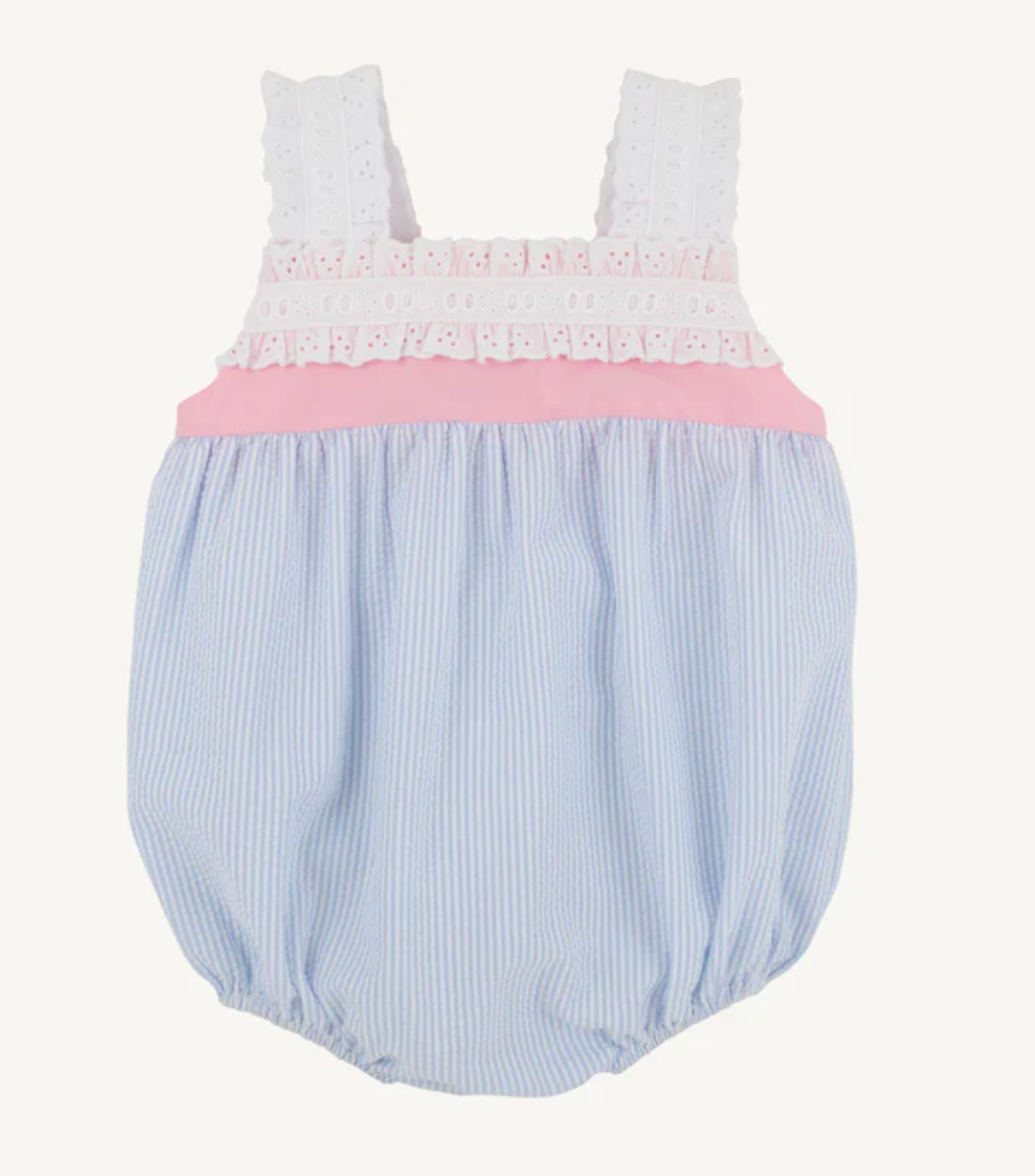 Babs Bubble - Breakers Blue Seersucker with Sandpearl Pink from Anderson Parker