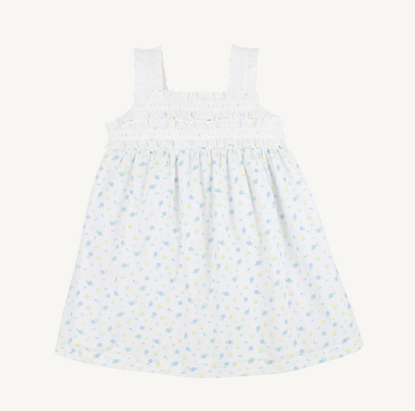 Babs Dress - Broadcloth - Dunwoody Daisy/Worth Ave White from Anderson Parker