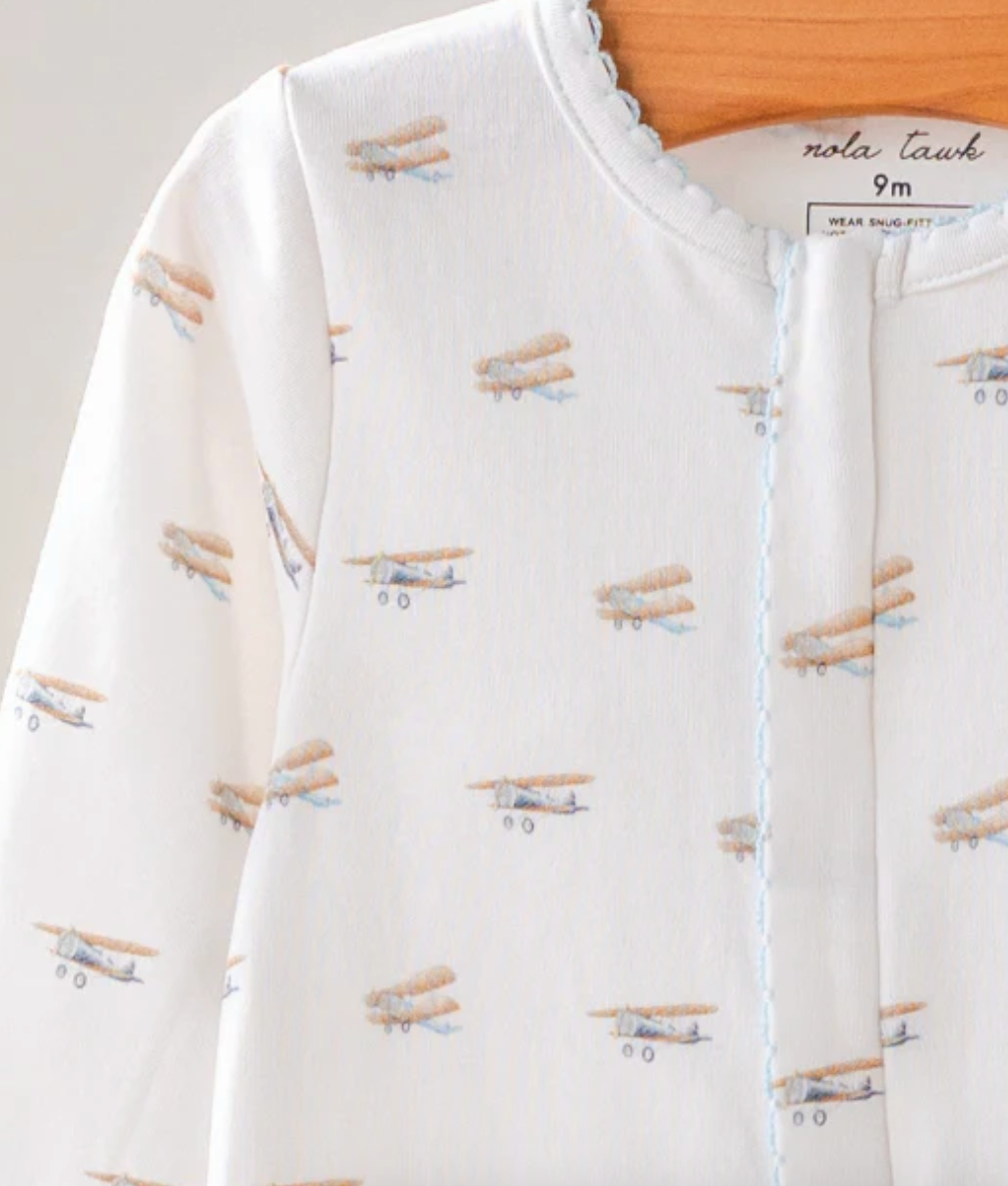 Baby Basics: Just Plane Cute Organic Cotton Baby Pajamas from Anderson Parker
