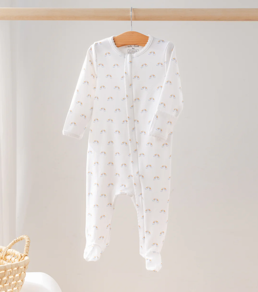 Baby Basics: Rainbow Bliss Organic Cotton Baby Pajama from Anderson Parker
