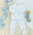 Baby Buggy Blanket - Buckhead Blue Gingham with Worth Avenue White from Anderson Parker