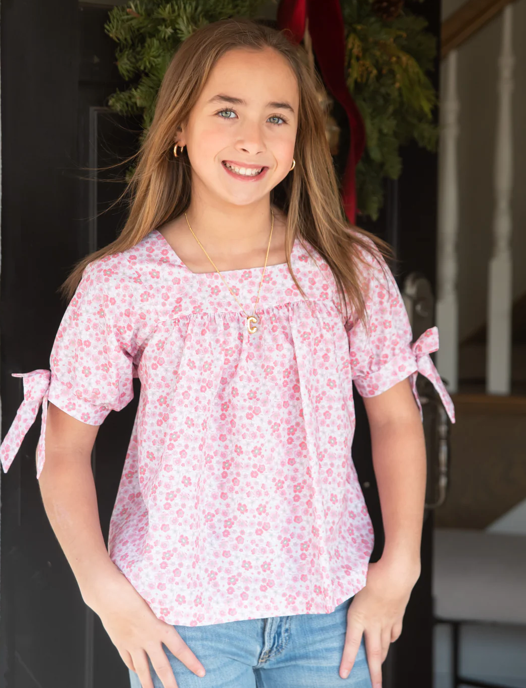 Baby Doll Top - Pink Floral from Anderson Parker