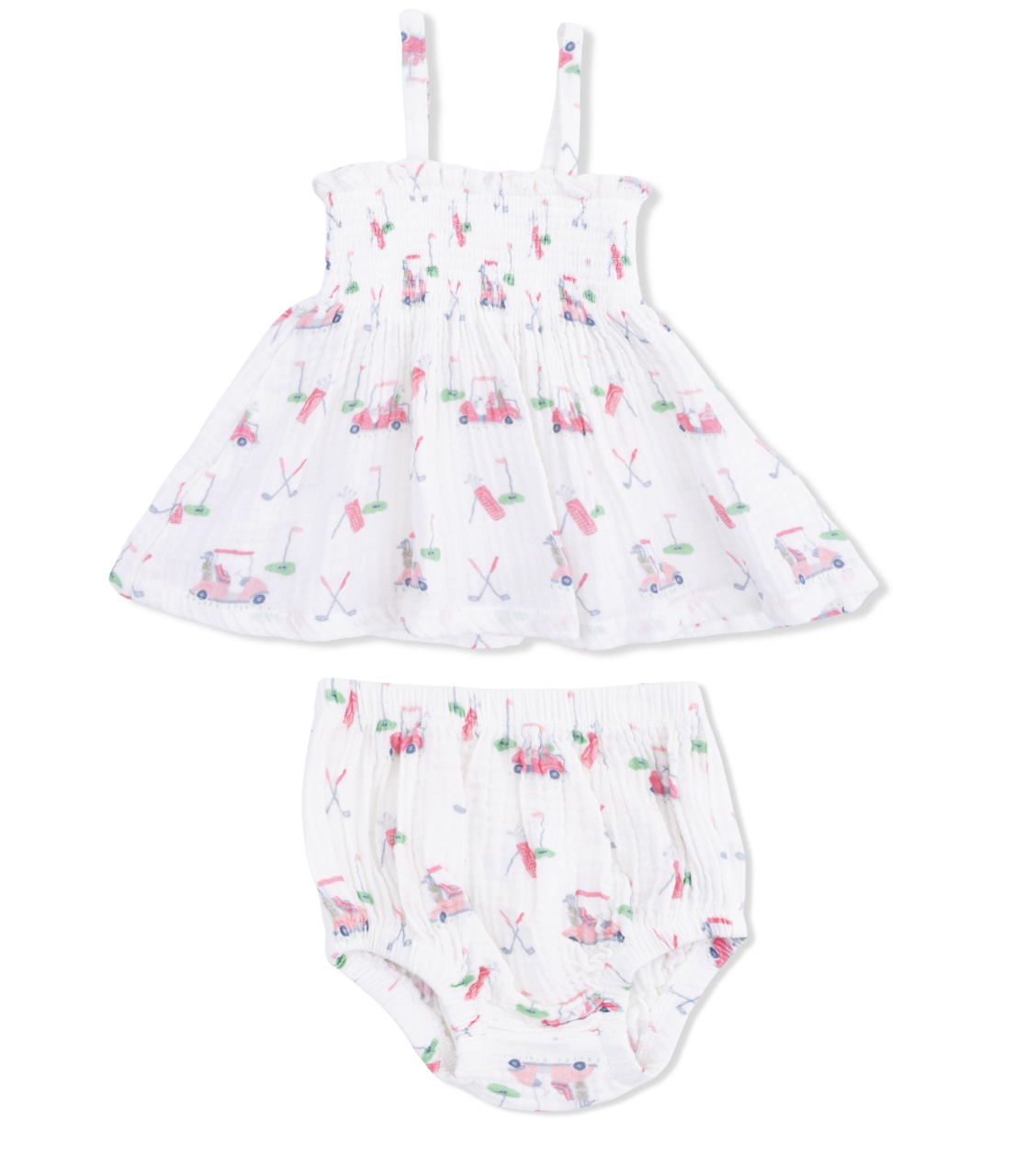 Baby Golf Carts Pink - Smocked Top With Bloomer from Anderson Parker