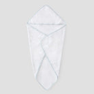 Baby Hooded Towel - Light Blue Gingham on White - Anderson Parker