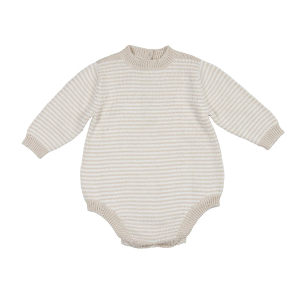 Baby Knit Romper — Oatmeal Stripe from Anderson Parker