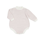 Baby Knit Romper — Rose Stripe with Ivory Trim from Anderson Parker
