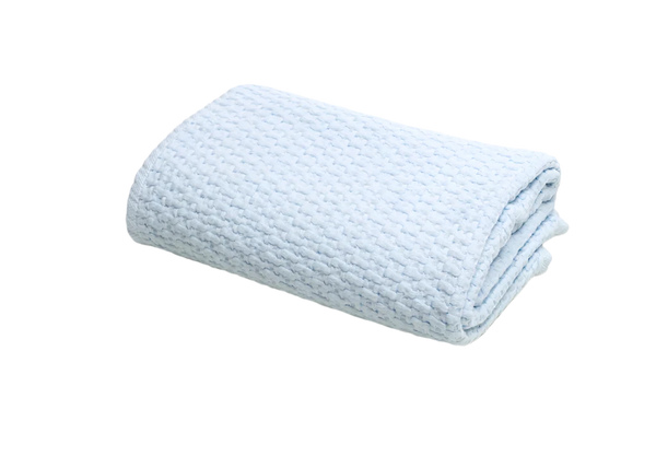 Baby Stonewashed Basket Weave with Binding Crib Blanket - Blue from Anderson Parker