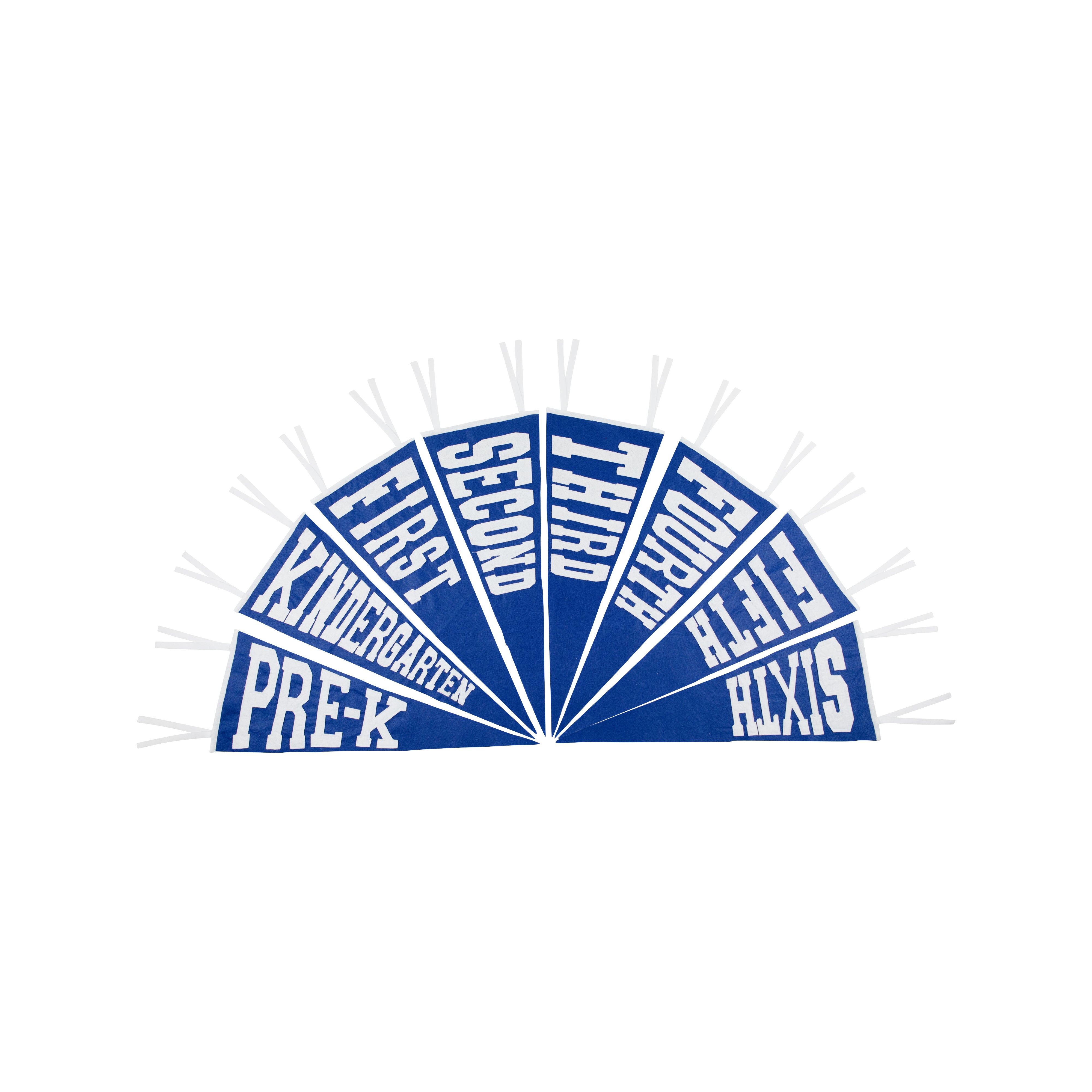 Back To School Pennants - Rockefeller Royal/Worth Ave White from Anderson Parker