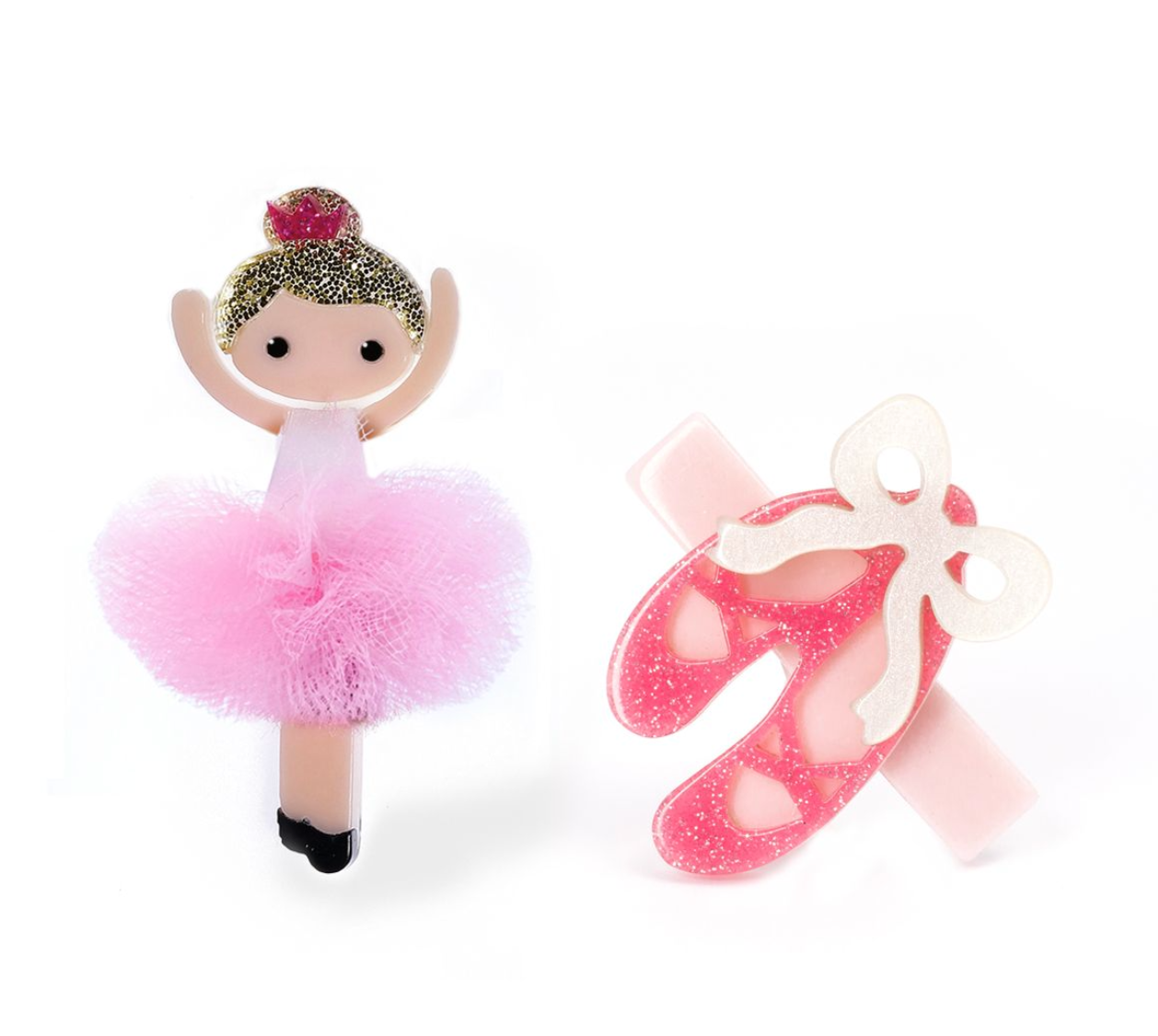 Ballerina Pink Tutu Ballet Slipper Hair Clips from Anderson Parker