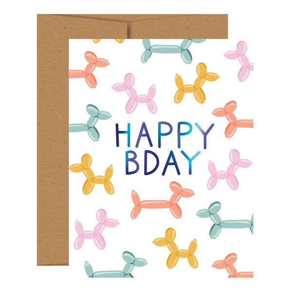 Balloon Animal Birthday Greeting Card from Anderson Parker