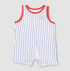 Baseball Stripe - Sleeveless Shortie Romper from Anderson Parker
