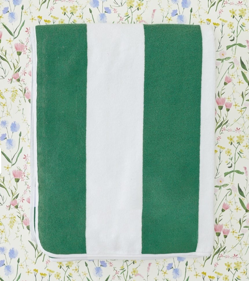 Beach Towel - Green Stripe from Anderson Parker