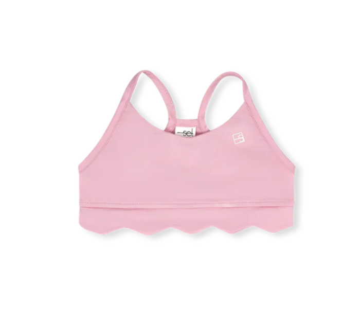Becca Scallop Sports Bra - Cotton Candy Pink from Anderson Parker