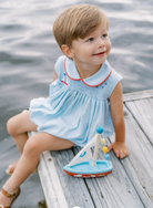 Beckett Bubble Brentwood Blue Pique - Sailboat from Anderson Parker