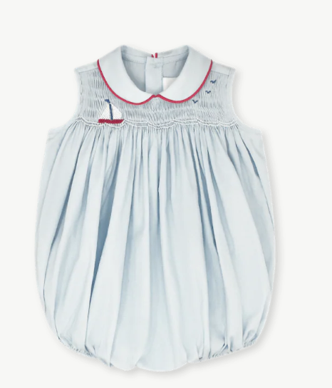 Beckett Bubble Brentwood Blue Pique - Sailboat from Anderson Parker