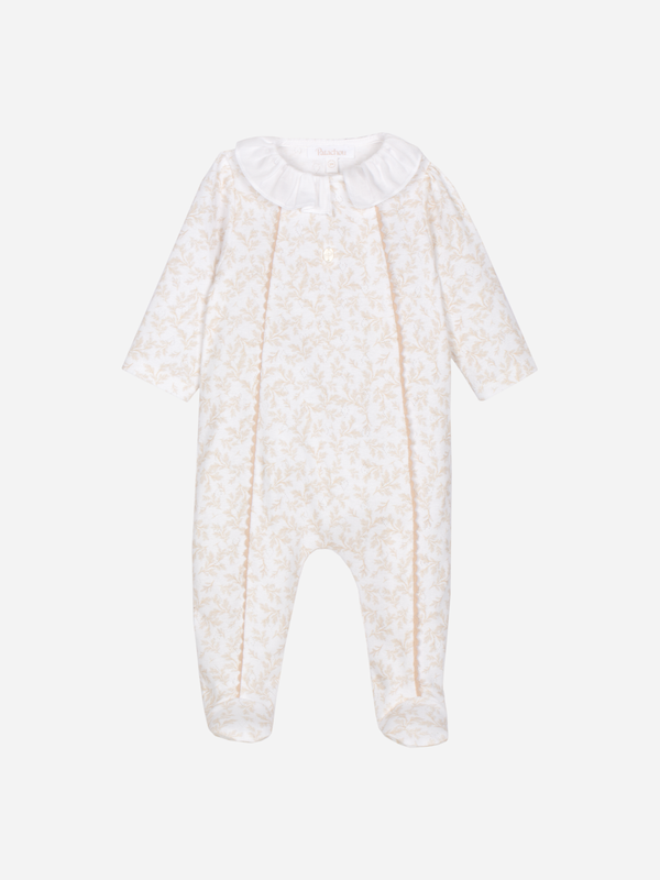 Beige Babygrow with Floral Print from Anderson Parker