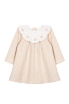 Beige Dress with Embroidered Collar from Anderson Parker