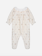 Beige babygrow with frilly collar from Anderson Parker