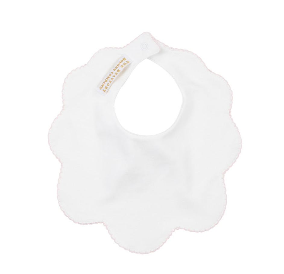 Bellyful Bib - Scallop Picot - Worth Ave White/Palm Beach Pink from Anderson Parker