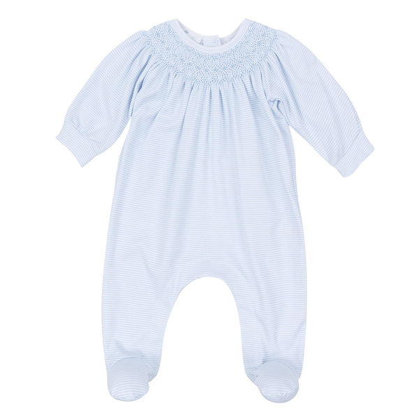 Benjamin Light Blue Bishop Footie from Anderson Parker