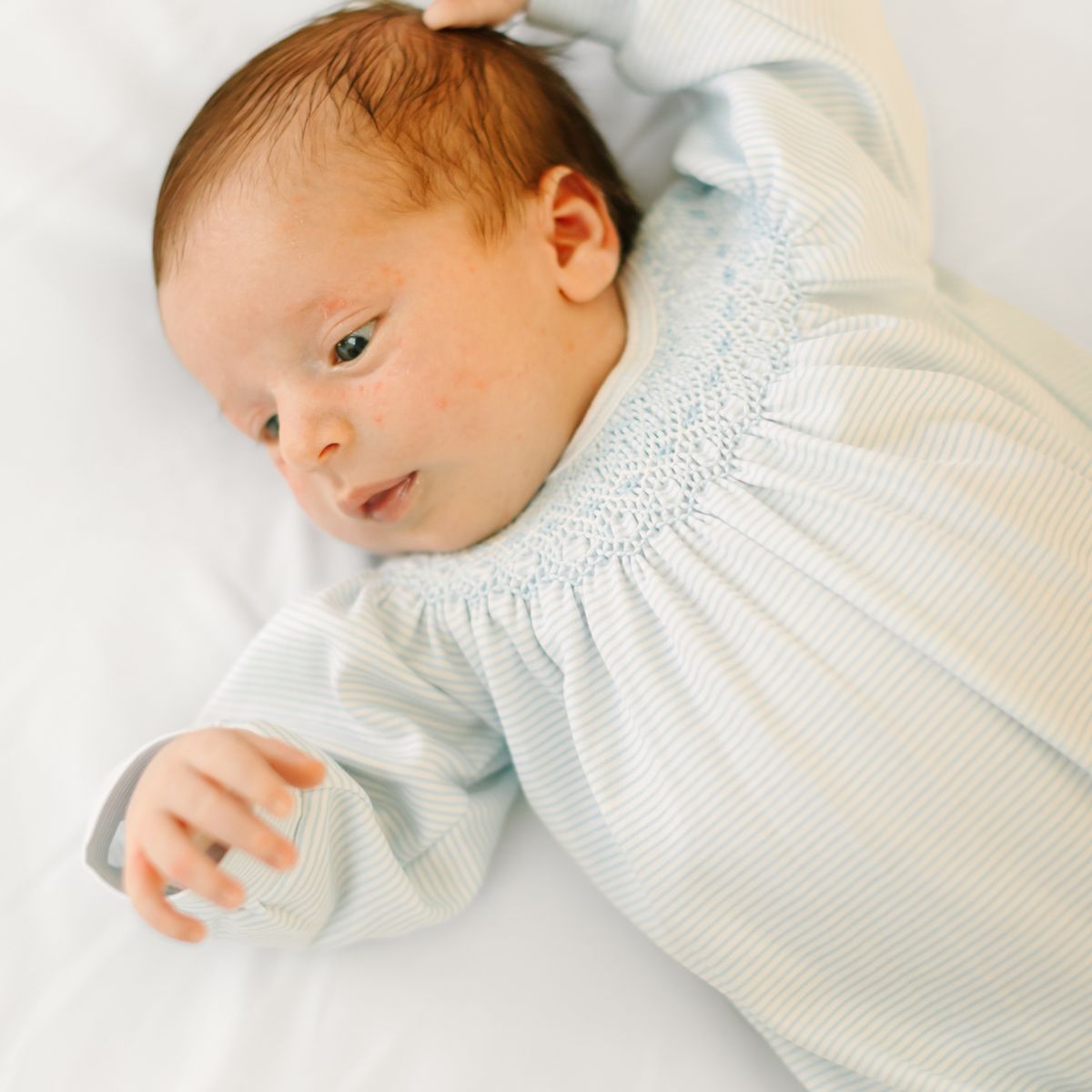 Benjamin Light Blue Bishop Footie from Anderson Parker