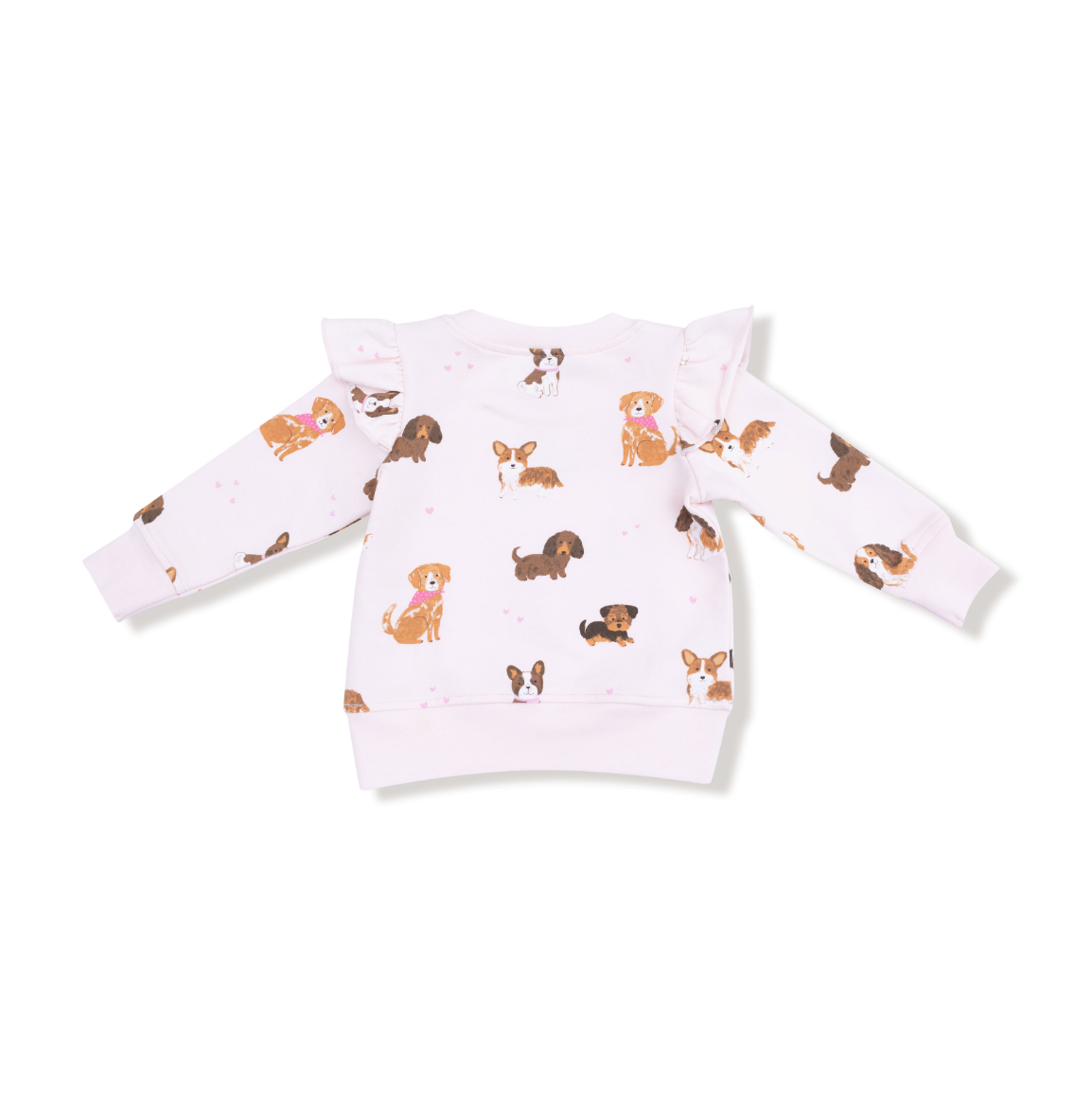 Best Friend Dogs - French Terry - Pink - Ruffle Sweatshirt + Bamboo Legging from Anderson Parker