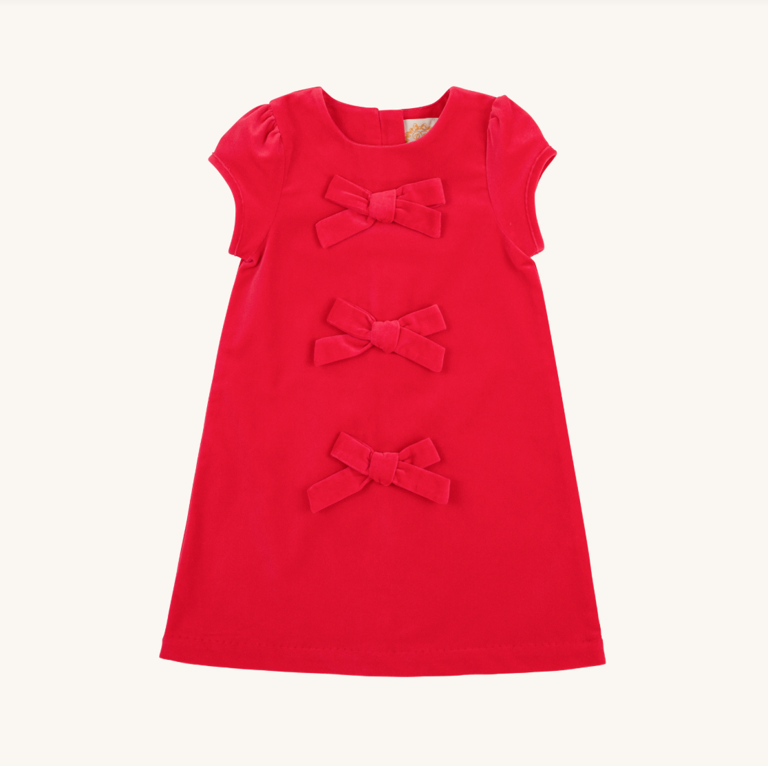 Betts Bow Dress - Velveteen - Richmond Red Velveteen from Anderson Parker