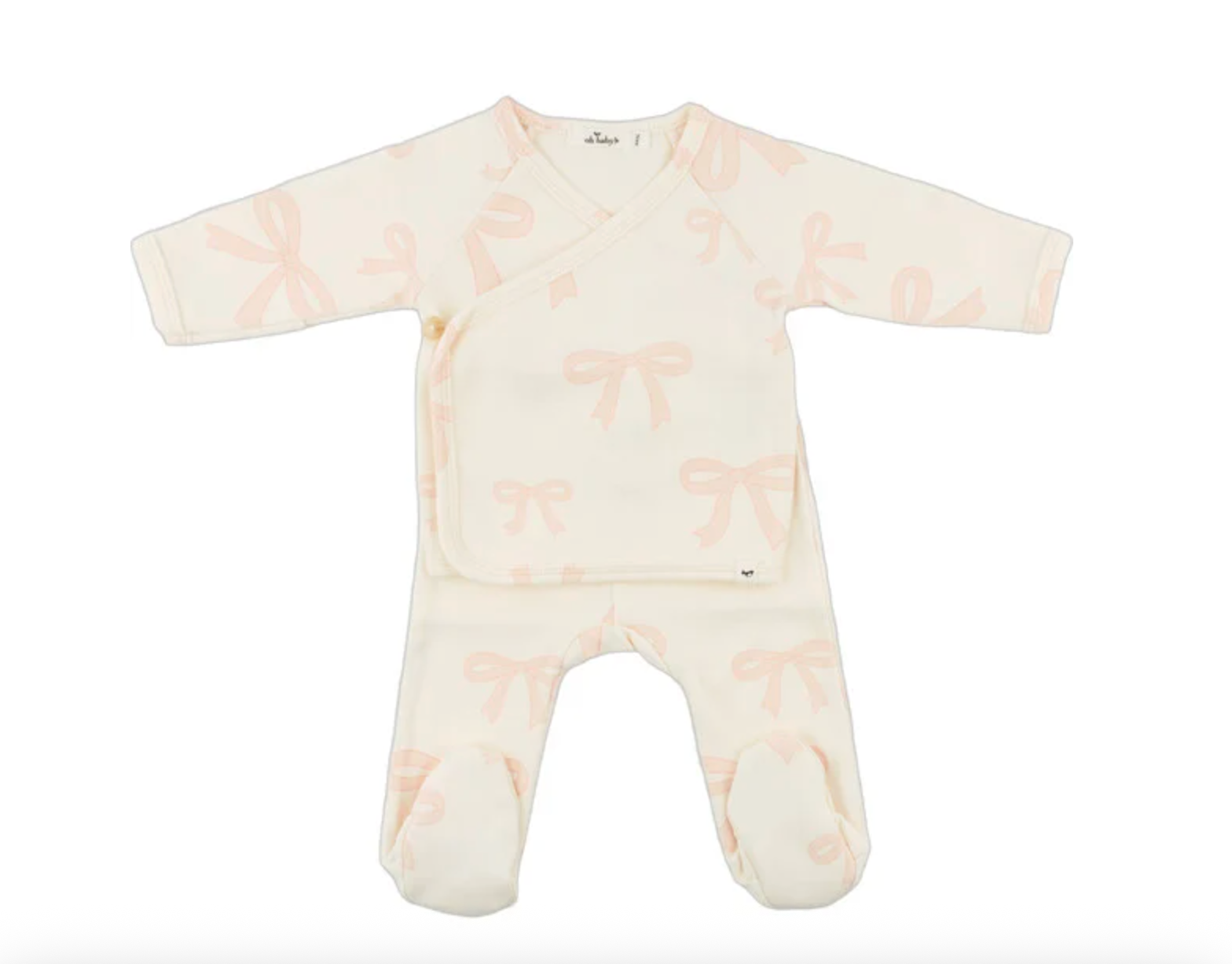 Big Bows Pink Kimono Set, Milk from Anderson Parker