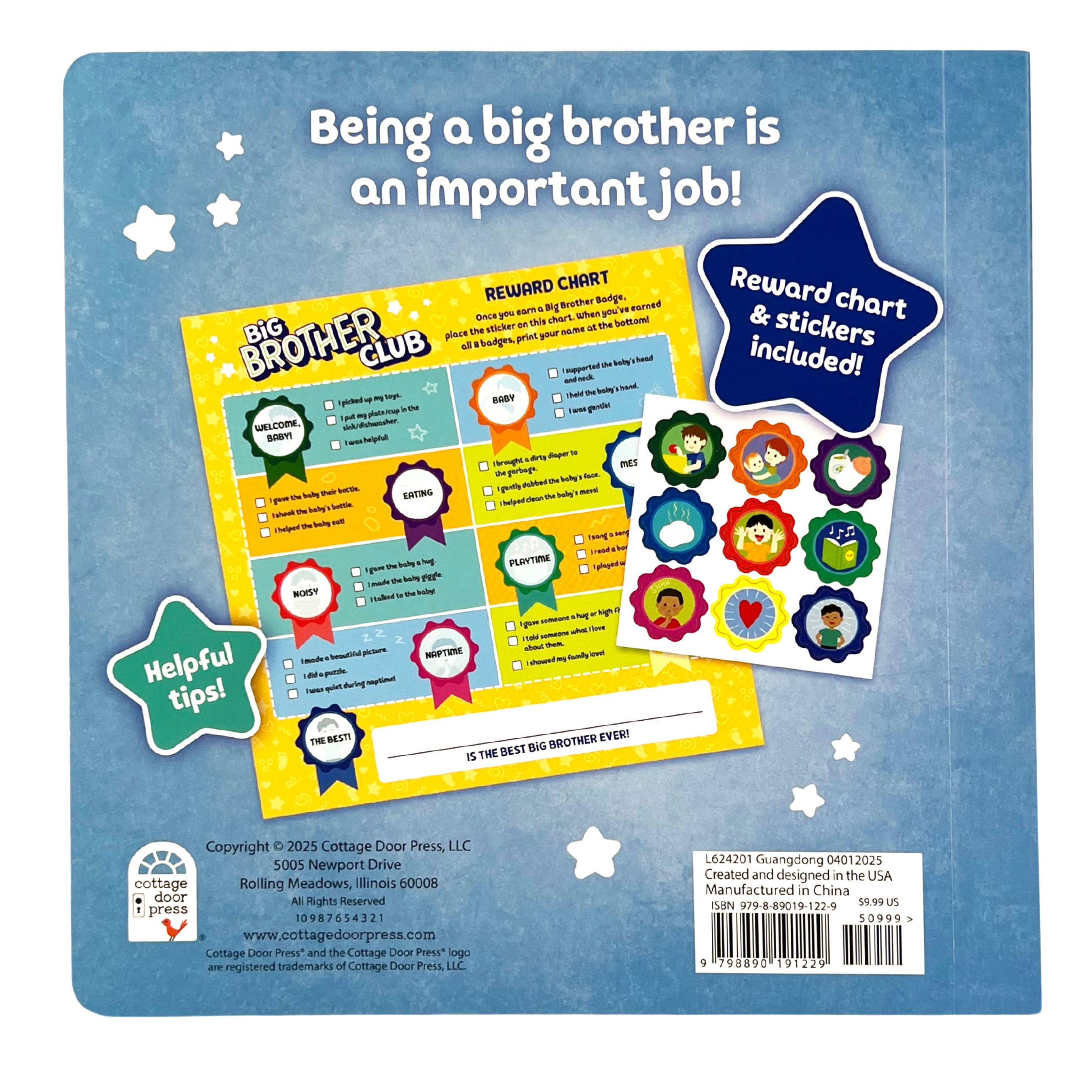 Big Brother Club Board Book with Reward Chart & Stickers from Anderson Parker