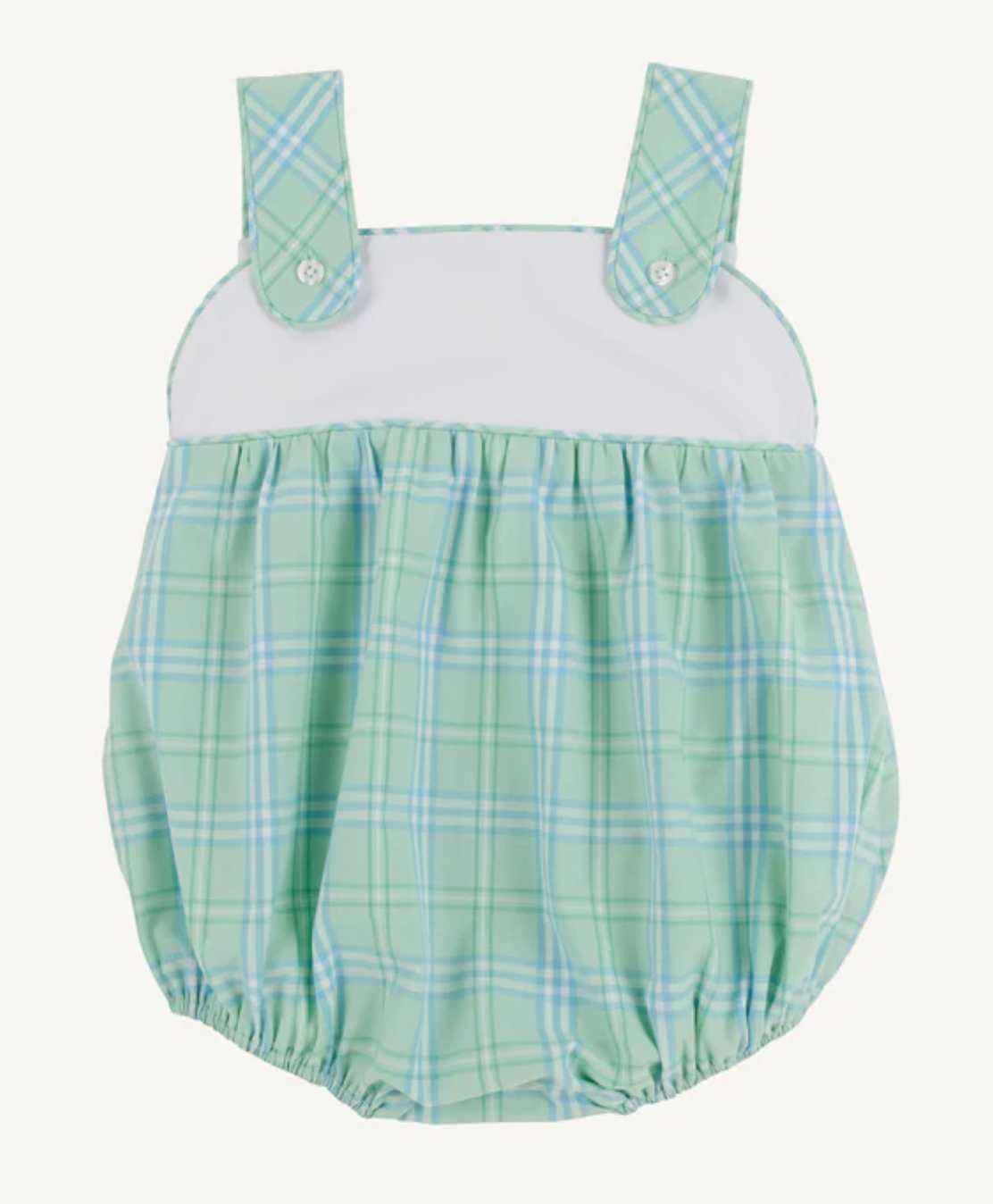 Bingham Bubble - Pelham Bay Plaid (Green) with Worth Avenue White from Anderson Parker