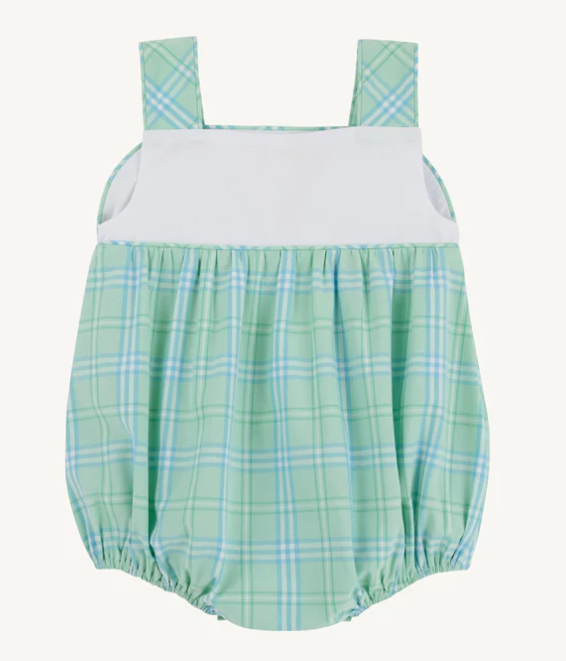 Bingham Bubble - Pelham Bay Plaid (Green) with Worth Avenue White from Anderson Parker