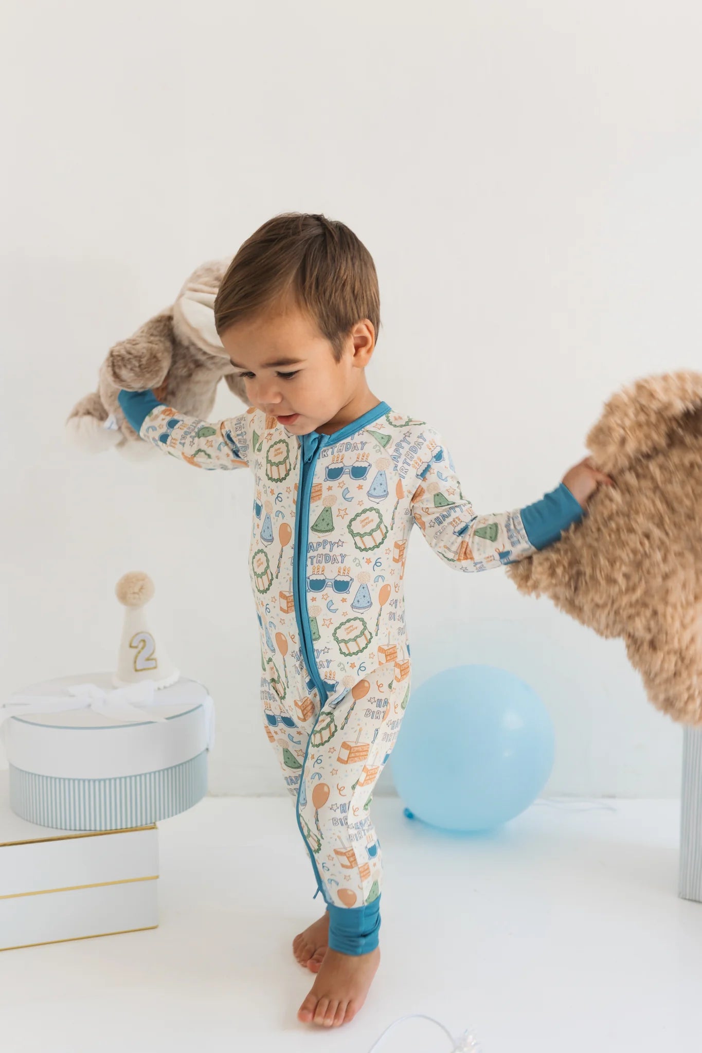Birthday Boy Zipper Romper from Anderson Parker