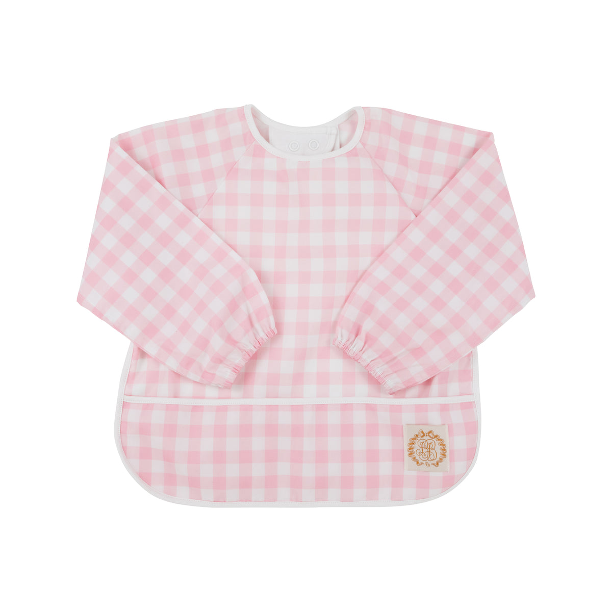 Biscuit Bib - Palm Beach Pink Gingham/Worth Ave White from Anderson Parker