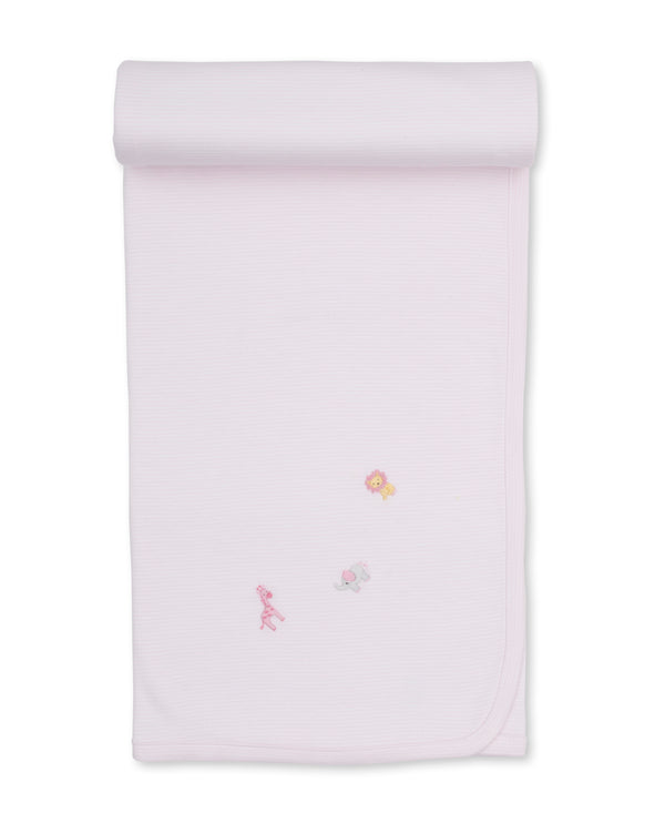 Blanket w/ Hand Embroidery - Pink Jungle from Anderson Parker