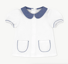 Blessings Blouse & Bloomer Set - Legacy White, River Royal Minigingham from Anderson Parker