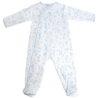 Blue Bunny Toile Crossover Footie from Anderson Parker